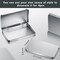 4 Pack Rectangular Metal Tin Box with Lid Metal Hinged Lid Tin Empty Box Container Storage for Watercolor Jewelry Pen Eraser Pill Candy Craft Organize 7.0 x 4.2 x 0.6'' (Sliver)